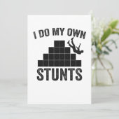 Ik doe mijn eigen Stunts Funny Crate Challenge Gif Bedankkaart (Staand voorkant)