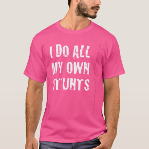 Ik doe mijn eigen stunts grappig gebroken arm been t-shirt