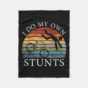 Ik Doe Mijn Eigen Stunts Grappige Fiets Fietsen Fi Fleece Deken