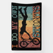 Ik doe mijn eigen stunts - Mountain Bike Spandoek (Verticaal)