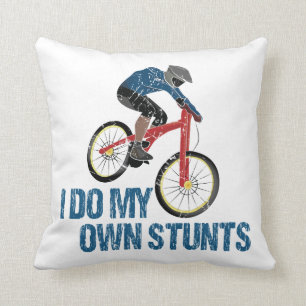 Ik doe mijn eigen Stunts Mountain Biker Vintage Kussen