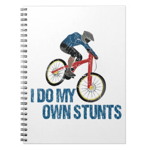 Ik doe mijn eigen Stunts Mountain Biker Vintage Notitieboek