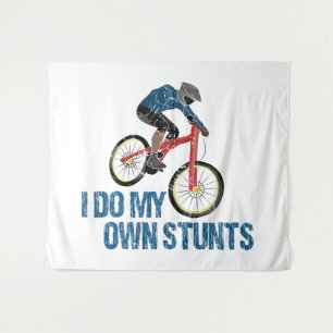 Ik doe mijn eigen Stunts Mountain Biker Vintage Wandkleed