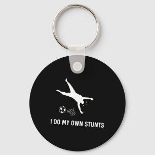 Ik Doe Mijn Eigen Stunts Voetbal Grappige Voetbals Sleutelhanger