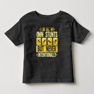 Ik doe m'n eigen Humor met 'Stunts Accident Clumsy Kinder Shirts
