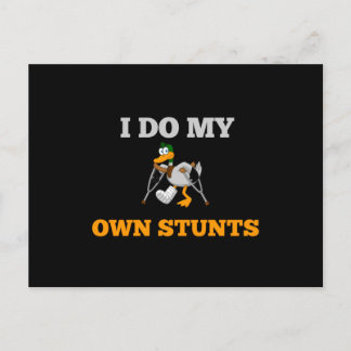 Ik doe m'n eigen Stunts Funny Duck Briefkaart