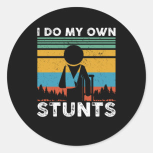 Ik doe m'n eigen stuntsport-ongeluk ronde sticker