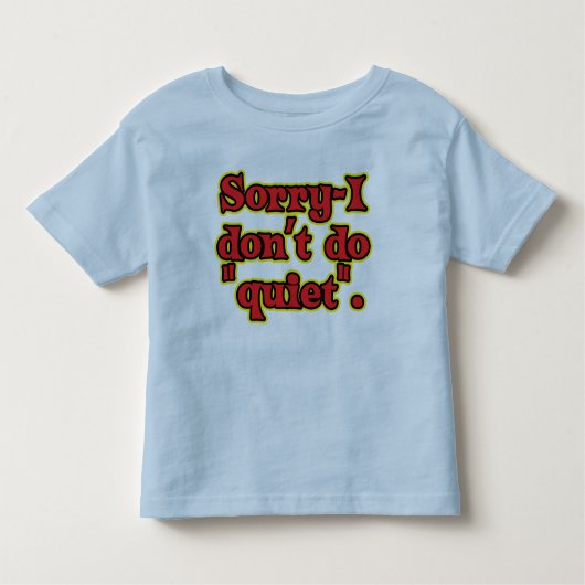 Ik doe niet stil kinder shirts (Voorkant)