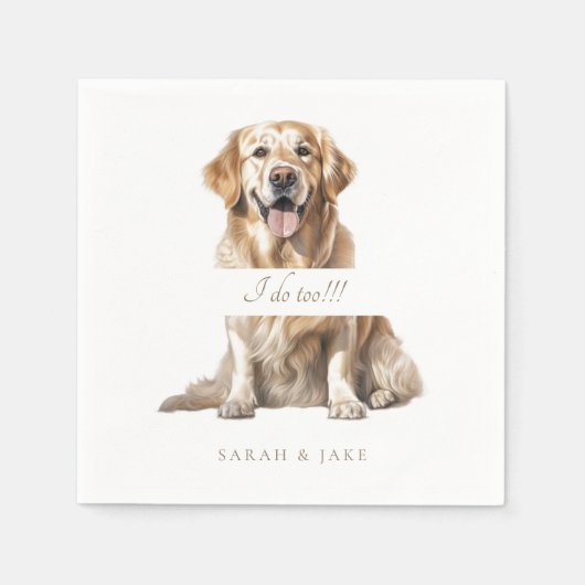 Ik doe ook aangepaste huisdier bruiloft servetten (Voorkant)