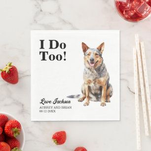 Ik Doe Ook Australische Veedog Huwelijk Servet