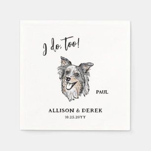  Ik Doe Ook Border Collie Hond Trouwen Servet