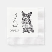 Ik doe ook hond aangepaste cocktail servet huisdie (Voorkant)