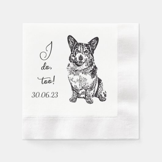 Ik doe ook hond aangepaste cocktail servet huisdie (Voorkant)