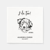 Ik doe te gepersonaliseerde tekening hond huisdier servet (Voorkant)