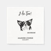 Ik doe te gepersonaliseerde tekening hond huisdier servet (Voorkant)