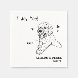 Ik doe te Schattigee poedelhond huisdier bruiloft  Servet