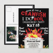 Ik doe trouwfoto crawfish kookfeest uitnodiging (Voorkant / Achterkant)