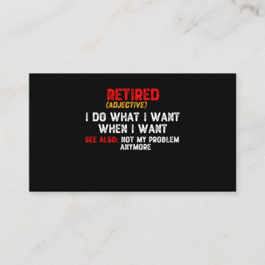 Ik doe wat ik wil als ik wil visitekaartje (Voorkant)