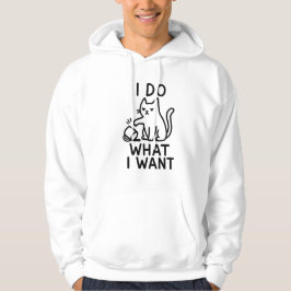 Ik doe wat ik wil Cat Hoodie - Funny Attitude Gift