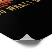 Ik doe wat ik wil Cat  Sunset Poster (Hoek)