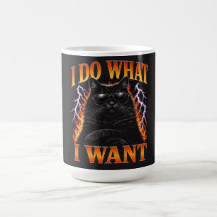 Ik Doe Wat Ik Wil Cool Zwarte Kat Rebel Koffiemok