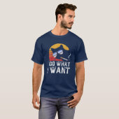 Ik doe wat ik wil dat Cool Funny Cat T-shirt (Voorkant volledig)