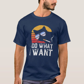 Ik doe wat ik wil dat Cool Funny Cat T-shirt