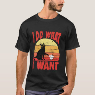 Ik doe wat ik wil dat grappig T-shirt Kitten Angry