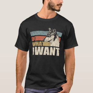 Ik doe wat ik wil dat grappige, gladde Collie  Ret T-shirt
