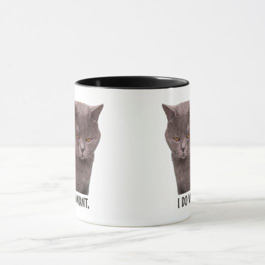 Ik doe wat ik wil dat grappige kat mok (Midden)