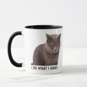 Ik doe wat ik wil dat grappige kat mok (Links)