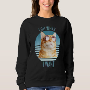 Ik doe wat ik wil dat grappige Oranje kat Trui