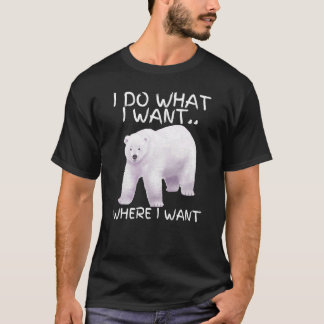 Ik doe wat ik wil dat het Beer van de zomerbloemen T-shirt