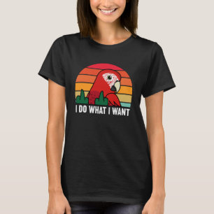 Ik doe wat ik wil dat Parrot ik scarlet Macaw T-shirt