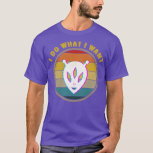 Ik doe wat ik wil glitch verontrust t-shirt