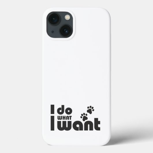 Ik doe wat ik wil, grappig Kattenhondje Case-Mate iPhone Case (Achterkant)
