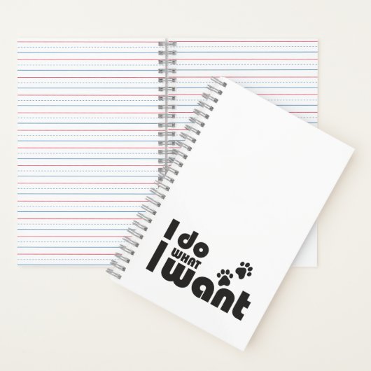 Ik doe wat ik wil, grappig Kattenhondje Notitieboek (Binnen)