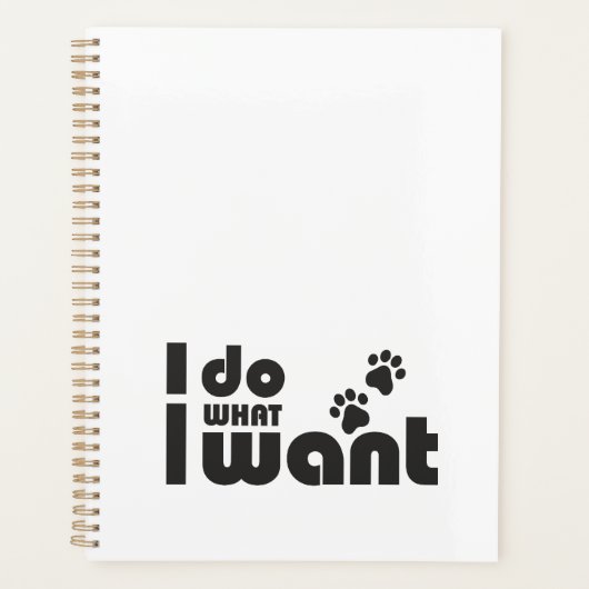 Ik doe wat ik wil, grappig Kattenhondje Planner (Voorkant)