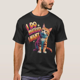 "Ik doe wat ik wil" Grappige kat T-shirt