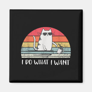 Ik Doe Wat Ik Wil Grappige Zwarte Kattenliefhebber Magneet
