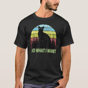Ik Doe Wat Ik Wil Kat Koffie Zwarte Kat Rode Beker T-shirt