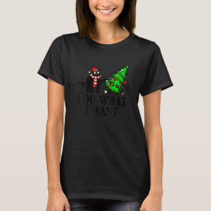 Ik Doe Wat Ik Wil Kerst Ree Zwarte Kat  Kat T-shirt