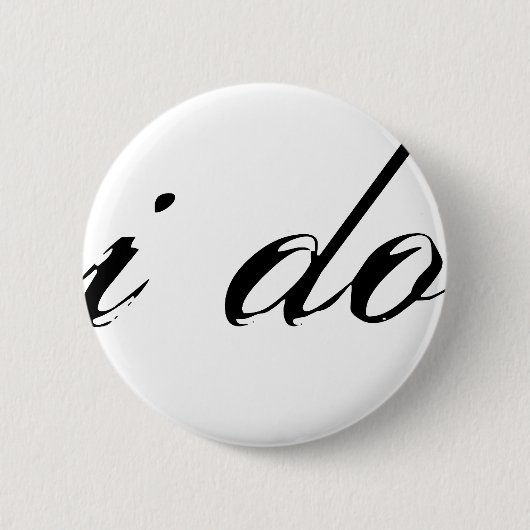 Ik doe zwart op wit ronde button 5,7 cm (Voorkant)