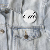 Ik doe zwart op wit ronde button 5,7 cm (In situ)