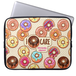 Ik Doughnut Care Cute Funny Donut Sweet TreLove Laptop Sleeve