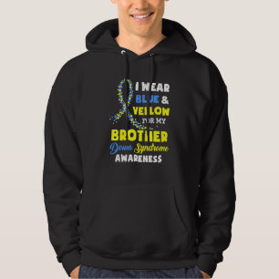 Ik Draag blauw en geel voor het afbrokkelsyndroom Hoodie