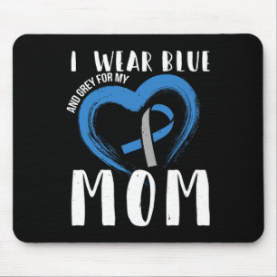 Ik Draag blauw en grijs voor mijn mama diabetes ty Muismat