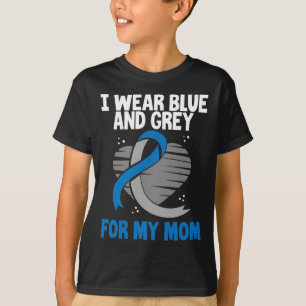 Ik Draag blauw en grijs voor mijn moeder diabetes T-shirt