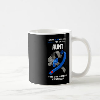 Ik Draag blauw en grijs voor mijn tante Type 1 Dia Koffiemok