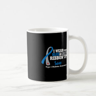 Ik draag blauw en grijs voor mijn zoon Diabetes Aw Koffiemok